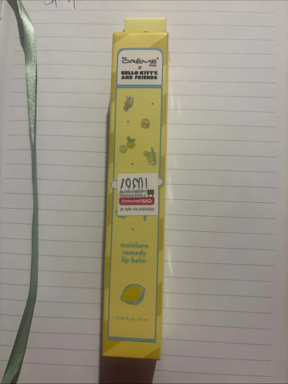Hello Kitty Yellow Lemon Moisture Remedy Lip Balm